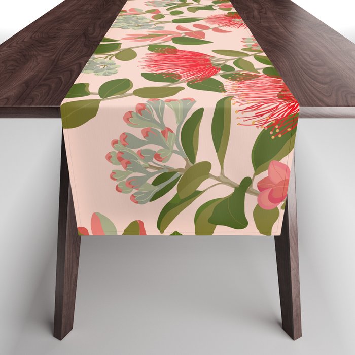 Ohia Lehua Tree on Pink Table Runner Gallery Image 1