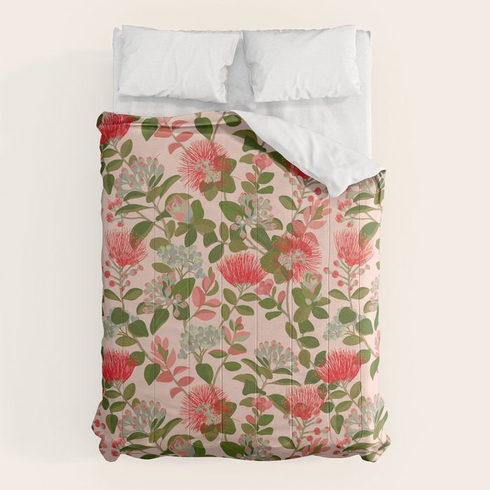 Ohia Lehua Tree on Pink Comforter Gallery Image 6