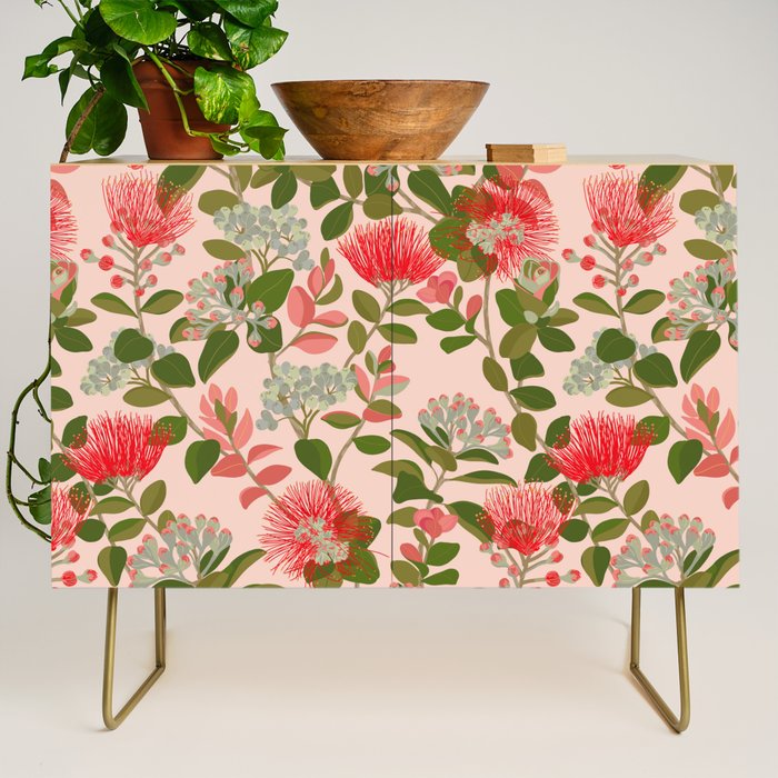 Ohia Lehua Tree on Pink Credenza Gallery Image 1