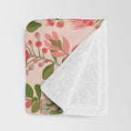 Ohia Lehua Tree on Pink Throw Blanket Gallery Image 3