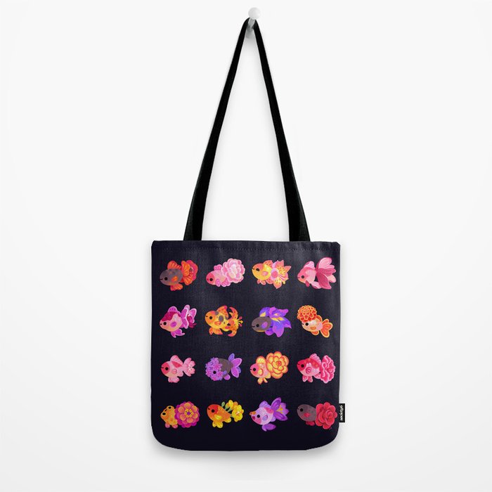 Flower goldfish - dark Tote Bag Gallery Image 2