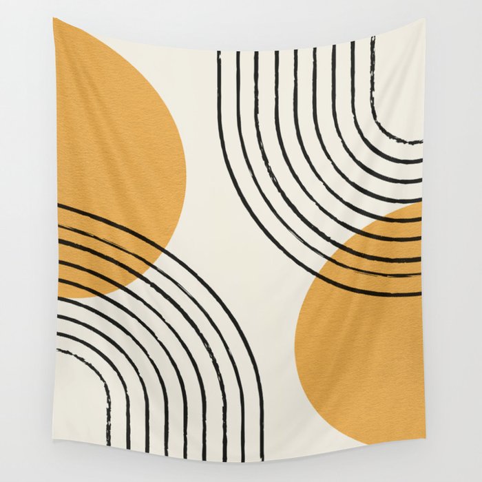 Sun Arch Double - Gold Wall Tapestry Gallery Image 1
