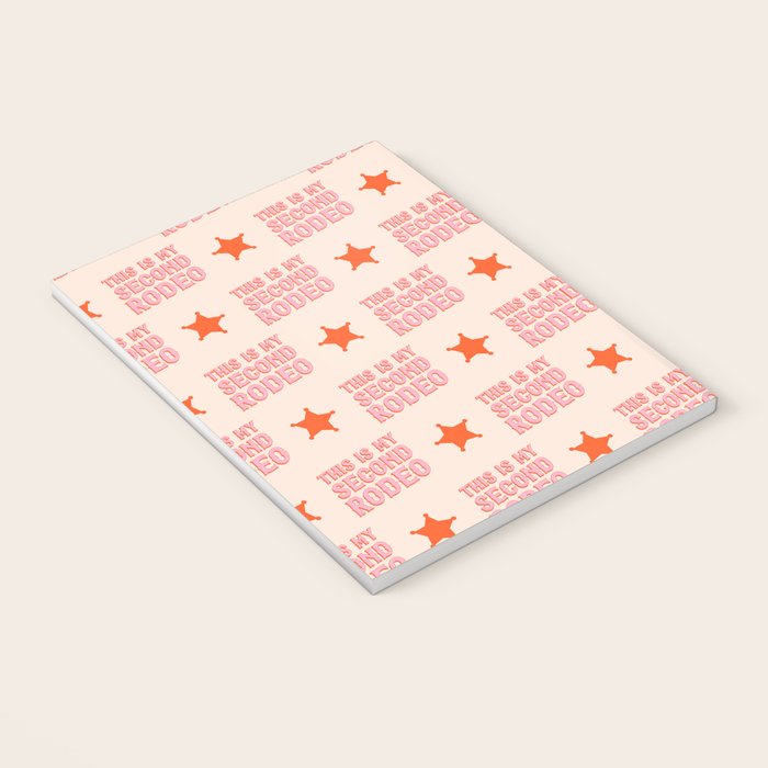 This is My Second Rodeo (pink and orange saloon-style letters) Notebook Gallery Image 3