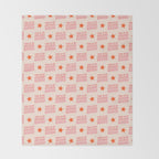 This is My Second Rodeo (pink and orange saloon-style letters) Throw Blanket Gallery Image 2