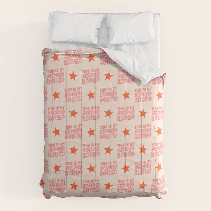 This is My Second Rodeo (pink and orange saloon-style letters) Comforter Gallery Image 6