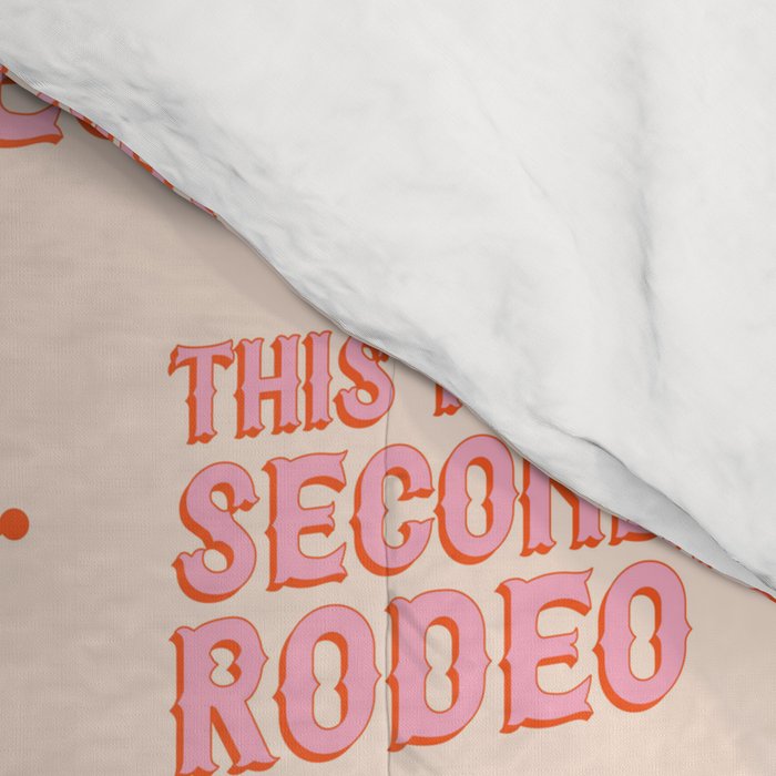 This is My Second Rodeo (pink and orange saloon-style letters) Comforter Gallery Image 4