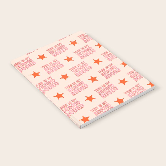 This is My Second Rodeo (pink and orange saloon-style letters) Notebook Gallery Image 2