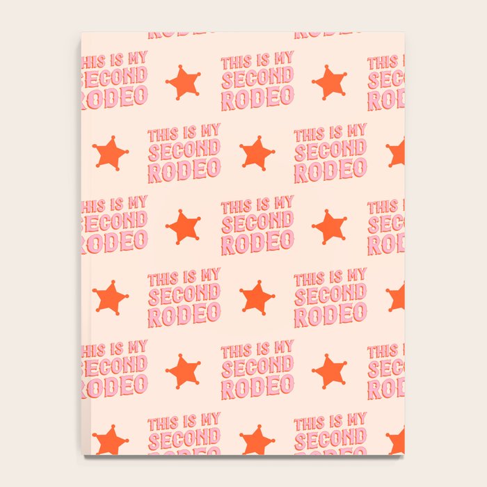 This is My Second Rodeo (pink and orange saloon-style letters) Notebook Gallery Image 4