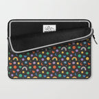 Funny retro cartoon doodle sticker pattern Laptop Sleeve Gallery Image 2