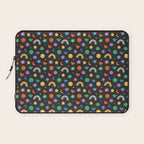 Funny retro cartoon doodle sticker pattern Laptop Sleeve Gallery Image 1