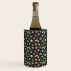 Funny retro cartoon doodle sticker pattern Wine Chiller Gallery Image 3