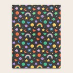 Funny retro cartoon doodle sticker pattern Notebook Gallery Image 4