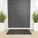 Funny retro cartoon doodle sticker pattern Welcome Mat Gallery Image 3