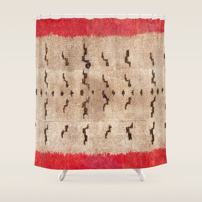 Tsudrukt South Tibetan Tiger Skin Rug Print Shower Curtain Gallery Image 1