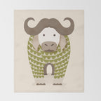 Whimsical Cape Buffalo Throw Blanket Gallery Image 2