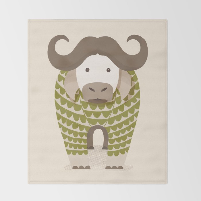 Whimsical Cape Buffalo Throw Blanket Gallery Image 2