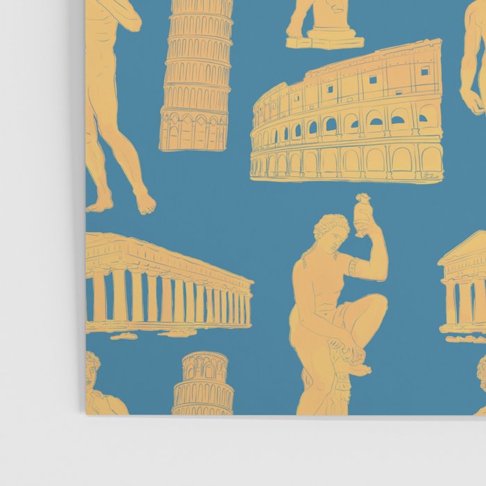 Roman Architecture Ancient Monuments and Italian Statues Poster Gallery Image 3