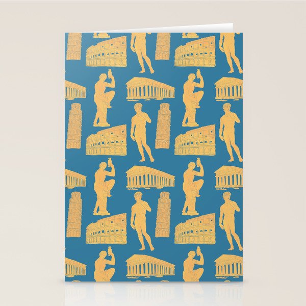 Roman Architecture Ancient Monuments and Italian Statues Stationery Card Gallery Image 1