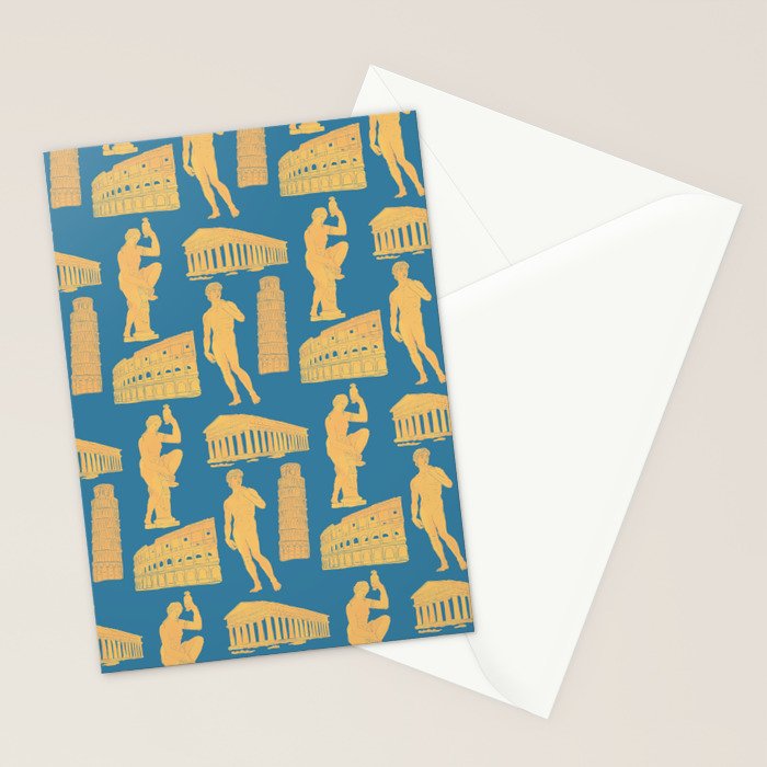 Roman Architecture Ancient Monuments and Italian Statues Stationery Card Gallery Image 2