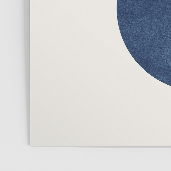 Woodblock navy blue Mid century modern Poster Gallery Image 3