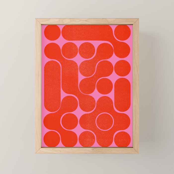Abstract mid-century shapes no 6 Mini Art Print Gallery Image 1