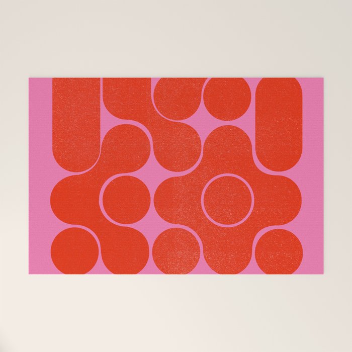 Abstract mid-century shapes no 6 Welcome Mat Gallery Image 1