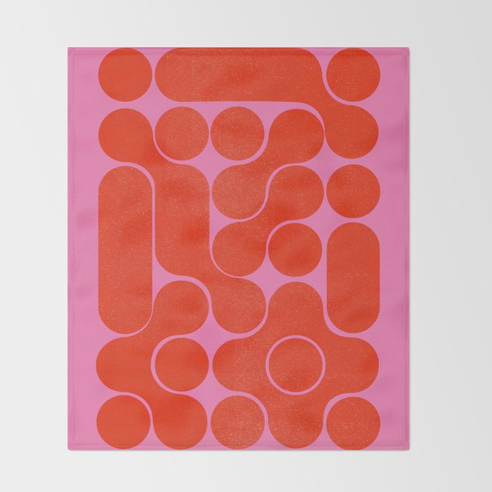 Abstract mid-century shapes no 6 Throw Blanket Gallery Image 2