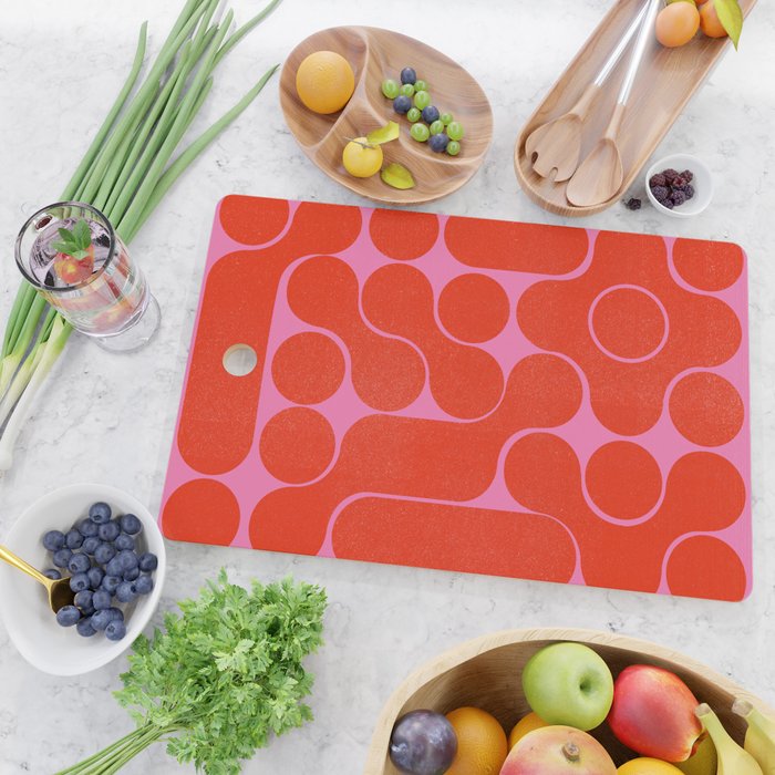 Abstract mid-century shapes no 6 Cutting Board Gallery Image 2