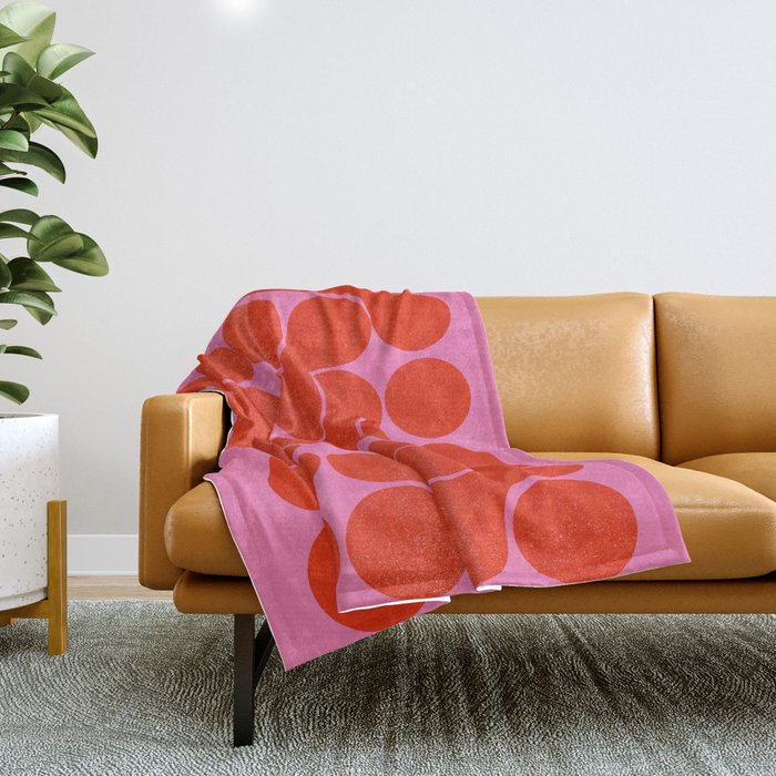 Abstract mid-century shapes no 6 Throw Blanket Gallery Image 1