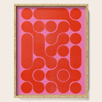 Abstract mid-century shapes no 6 Serving Tray Gallery Image 1