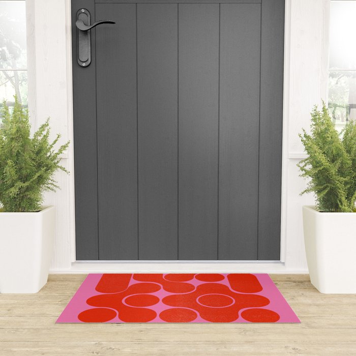 Abstract mid-century shapes no 6 Welcome Mat Gallery Image 3