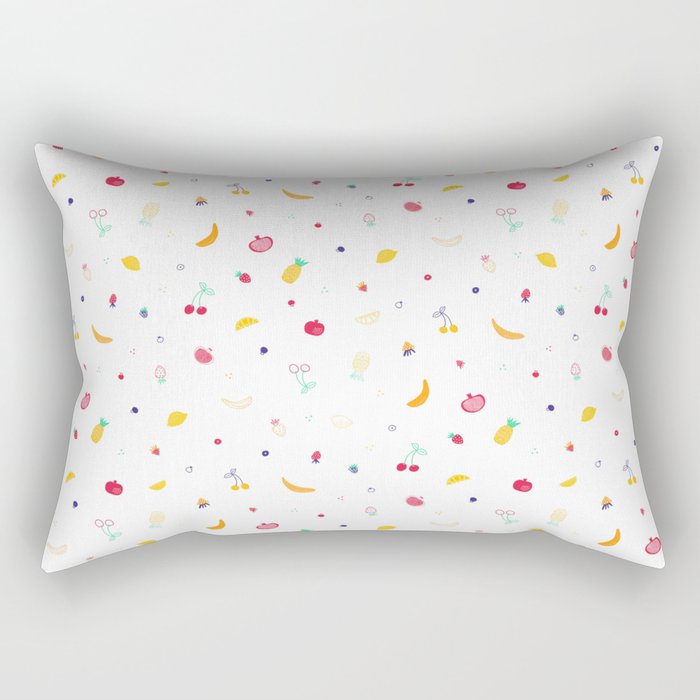 Ditsy Fruity Doodles Rectangular Pillow Gallery Image 1