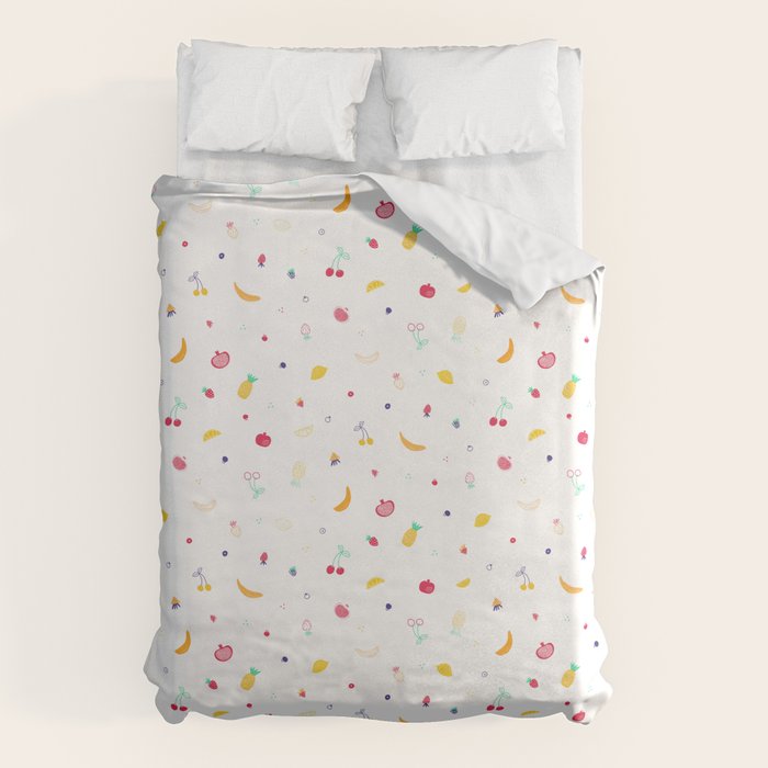 Ditsy Fruity Doodles Duvet Cover Gallery Image 1