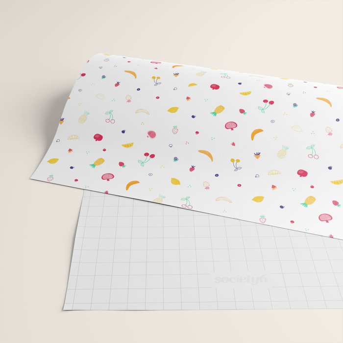 Ditsy Fruity Doodles Wrapping Paper Gallery Image 2