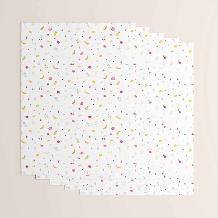 Ditsy Fruity Doodles Wrapping Paper Gallery Image 3
