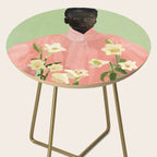 Girl Holding Flowers 3 Side Table Gallery Image 2