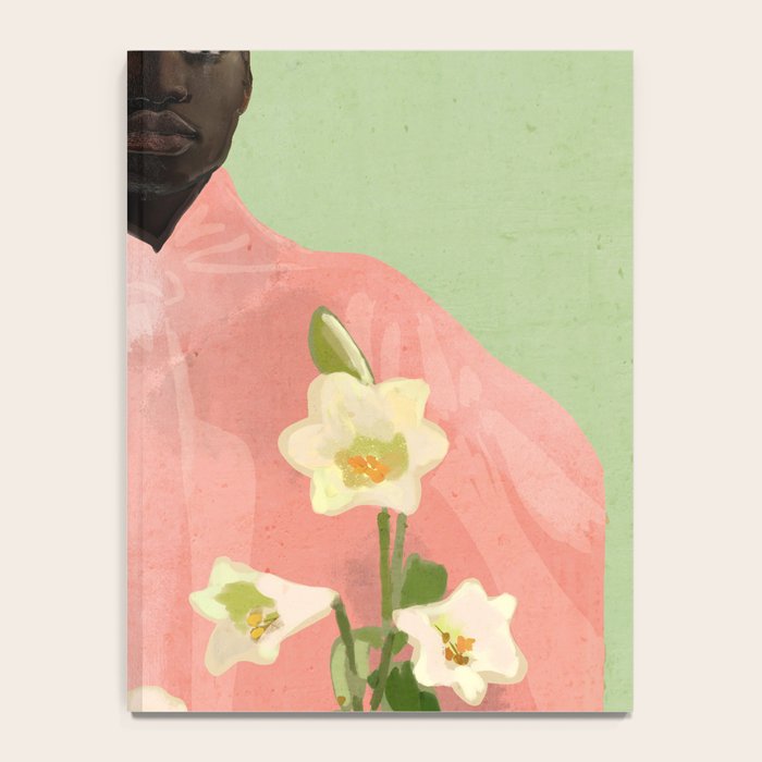 Girl Holding Flowers 3 Notebook Gallery Image 4