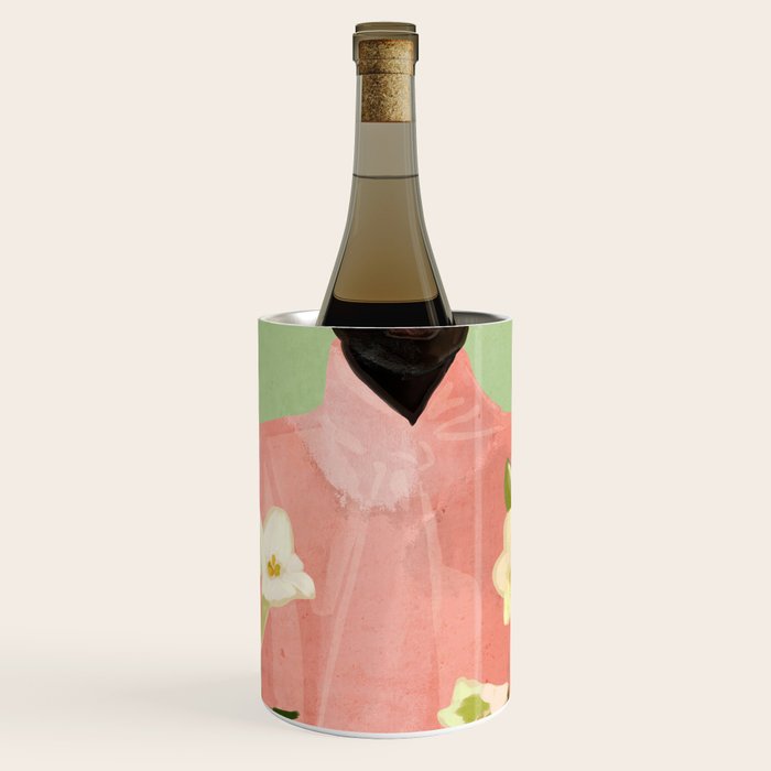 Girl Holding Flowers 3 Wine Chiller Gallery Image 1