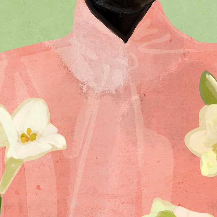Girl Holding Flowers 3 Coffee Mug Gallery Image 2