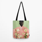 Girl Holding Flowers 3 Tote Bag Gallery Image 2