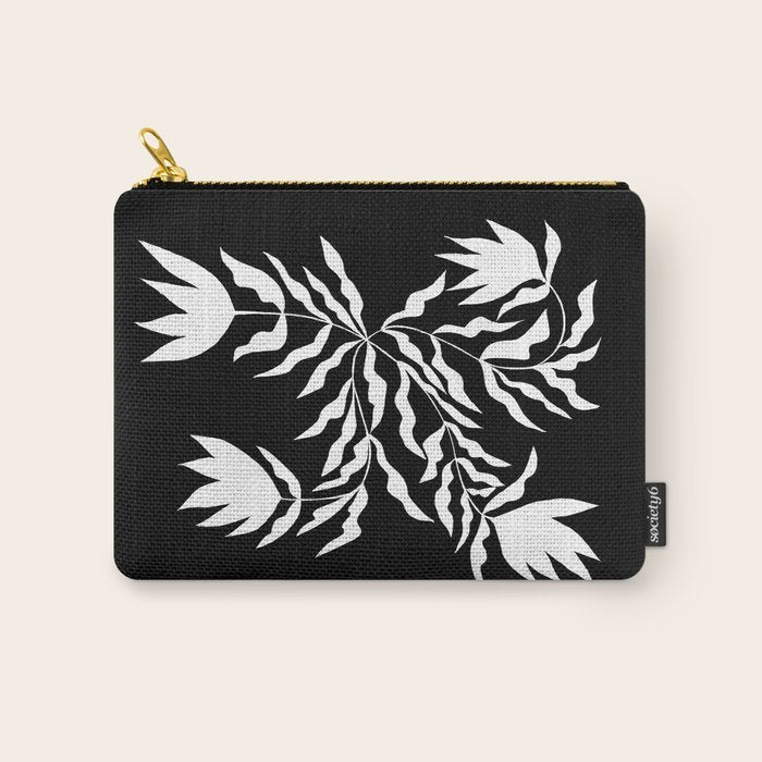 Tulip Tremble In Black  Carry All Pouch Gallery Image 1