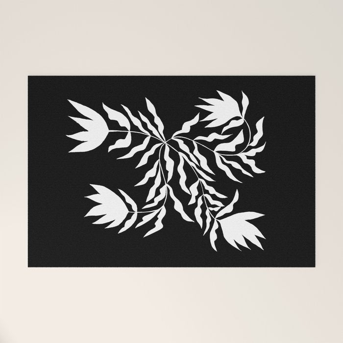 Tulip Tremble In Black  Welcome Mat Gallery Image 1