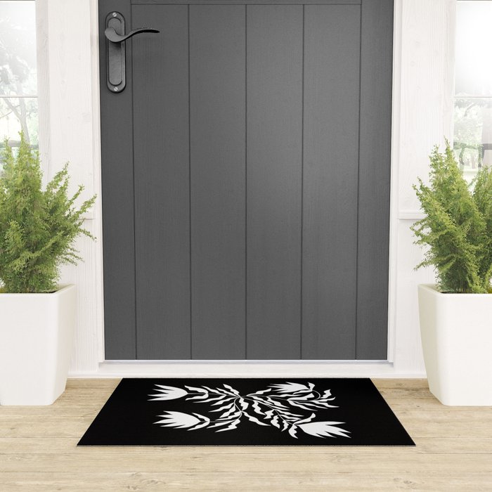 Tulip Tremble In Black  Welcome Mat Gallery Image 3