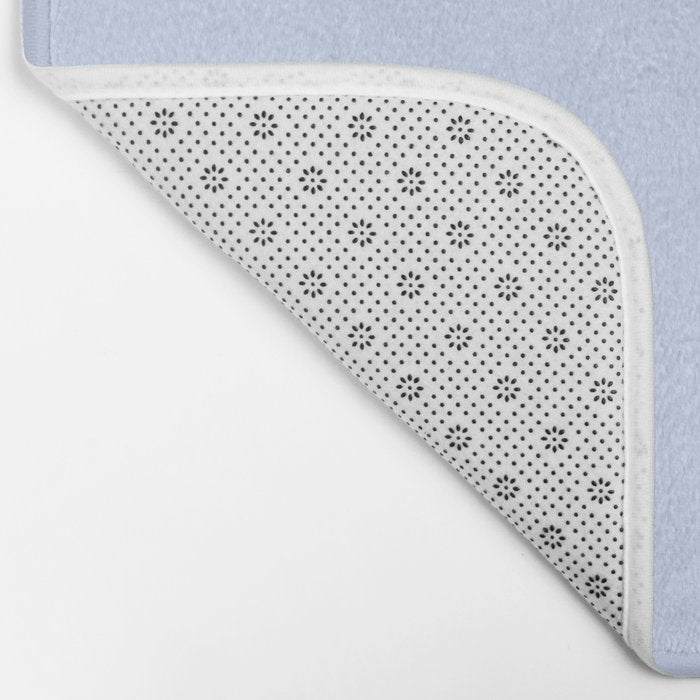 NOW BABY BLUE Pastel Solid Color Shabby Chic Abstract  Bath Mat Gallery Image 2