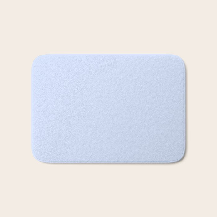 NOW BABY BLUE Pastel Solid Color Shabby Chic Abstract  Bath Mat Gallery Image 1