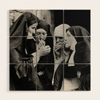 Smoking Nuns Vintage Photo -Smoking Nuns Wood Wall Art Gallery Image 1