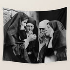 Smoking Nuns Vintage Photo -Smoking Nuns Wall Tapestry Gallery Image 4