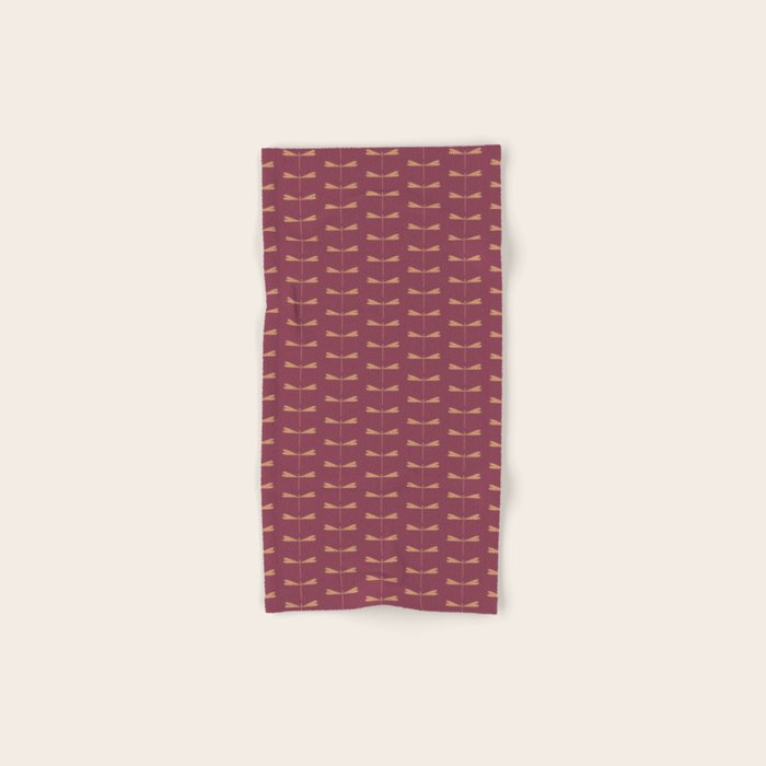 Dragonfly Pattern XIII Mauve Bath Towel Gallery Image 1