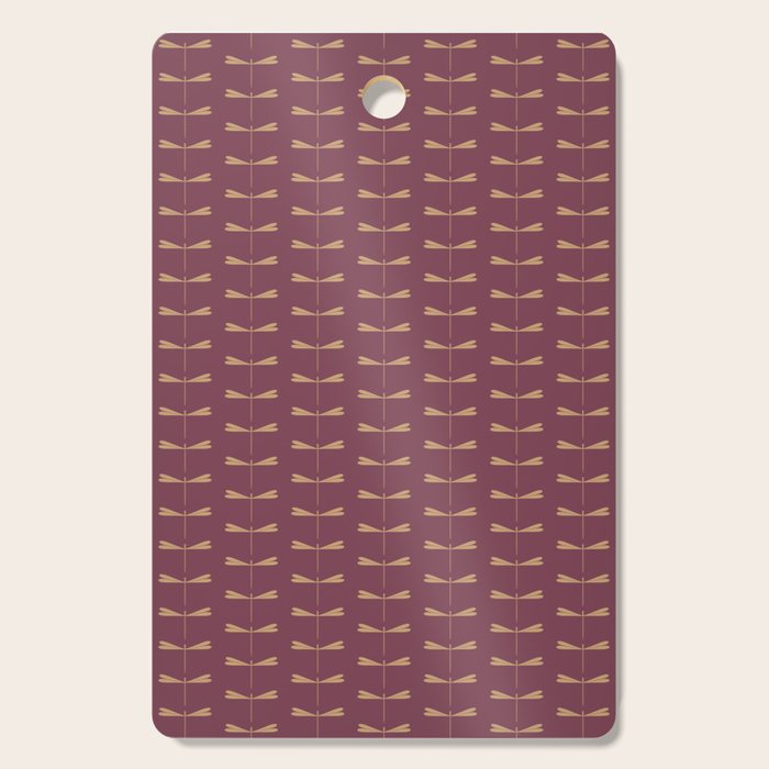 Dragonfly Pattern XIII Mauve Cutting Board Gallery Image 1