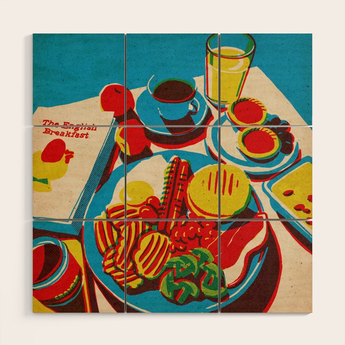 English Breakfast B Wood Wall Art Gallery Image 1